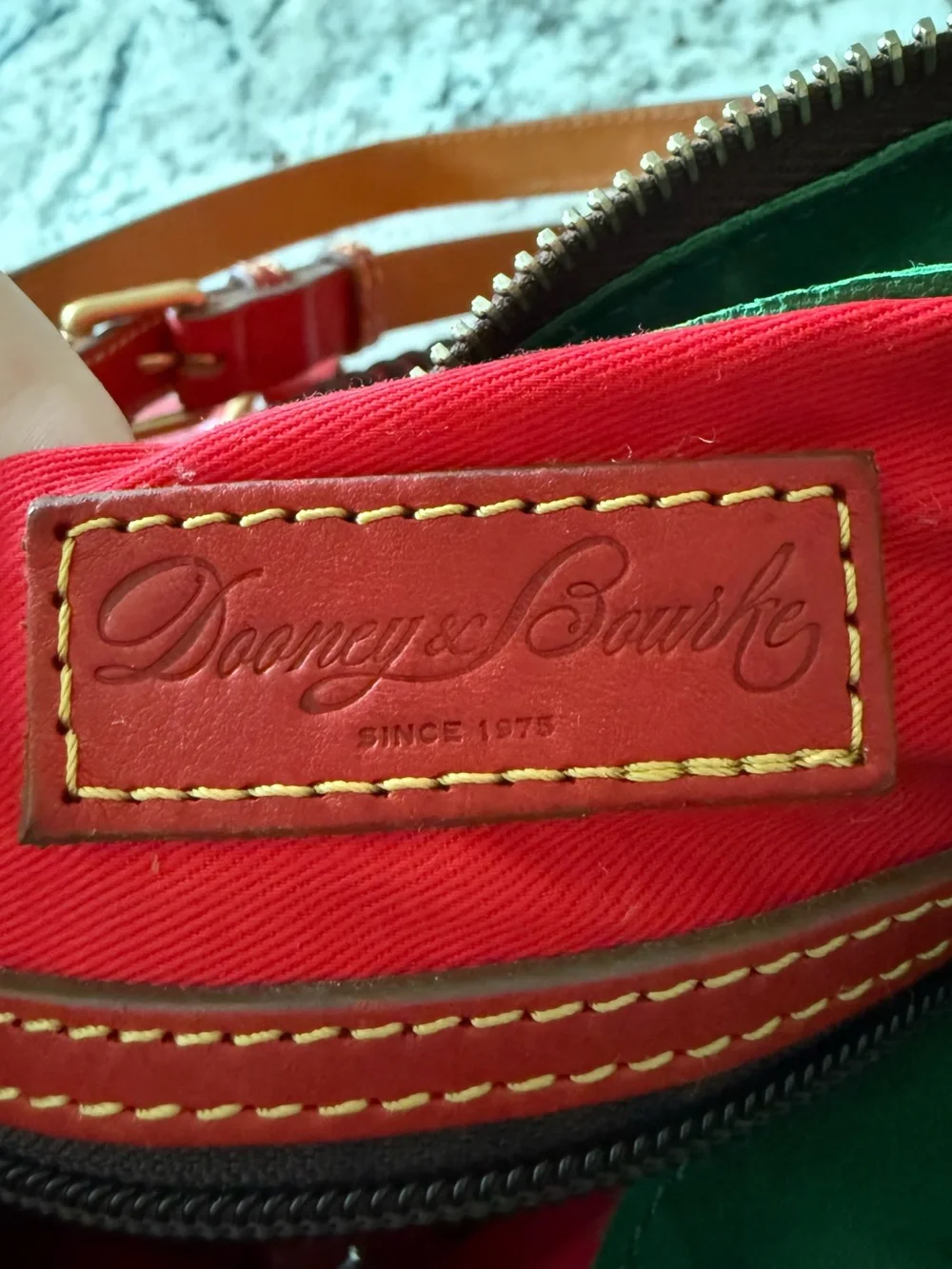 Dooney & Bourke Florentine Satchel Large Handbag Bright Red Leather